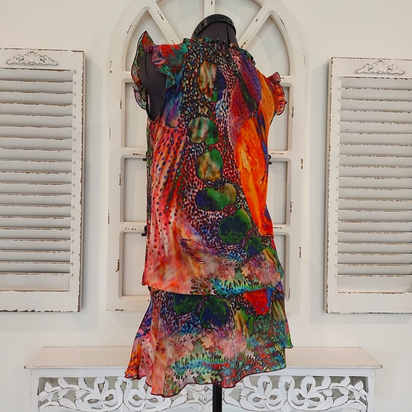 Miss Sixty signature Coral printed dress XS - Picture 3 of 5